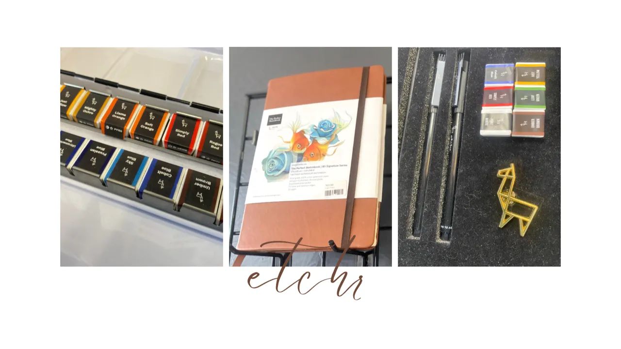 ETCHR Mixed Media Sketchbooks for Drawing and Painting 3 pk